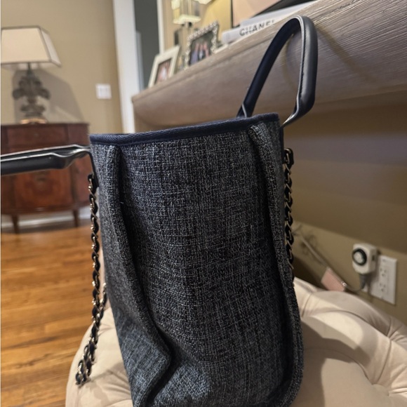Elegant “C”bag Navy Tweed Women's Tote Bag - Picture 2 of 3